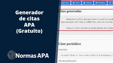 generados de citas|Generador de citas APA gratuito [Versión 2024]